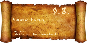Venesz Barna névjegykártya